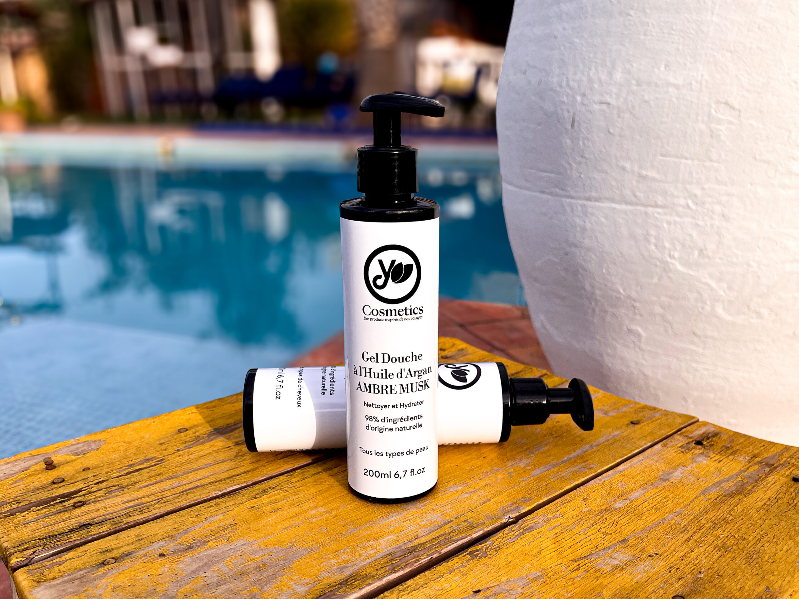 Gel douche à l'huile d'argan parfum Ambre Musc 200ml