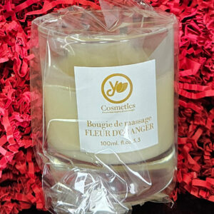 Bougie de massage à l'huile de fleur d'oranger